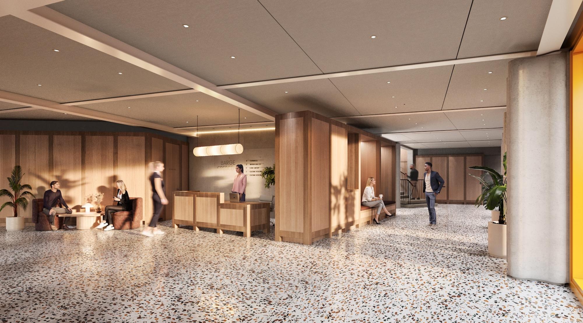 Interior photo of the reception area