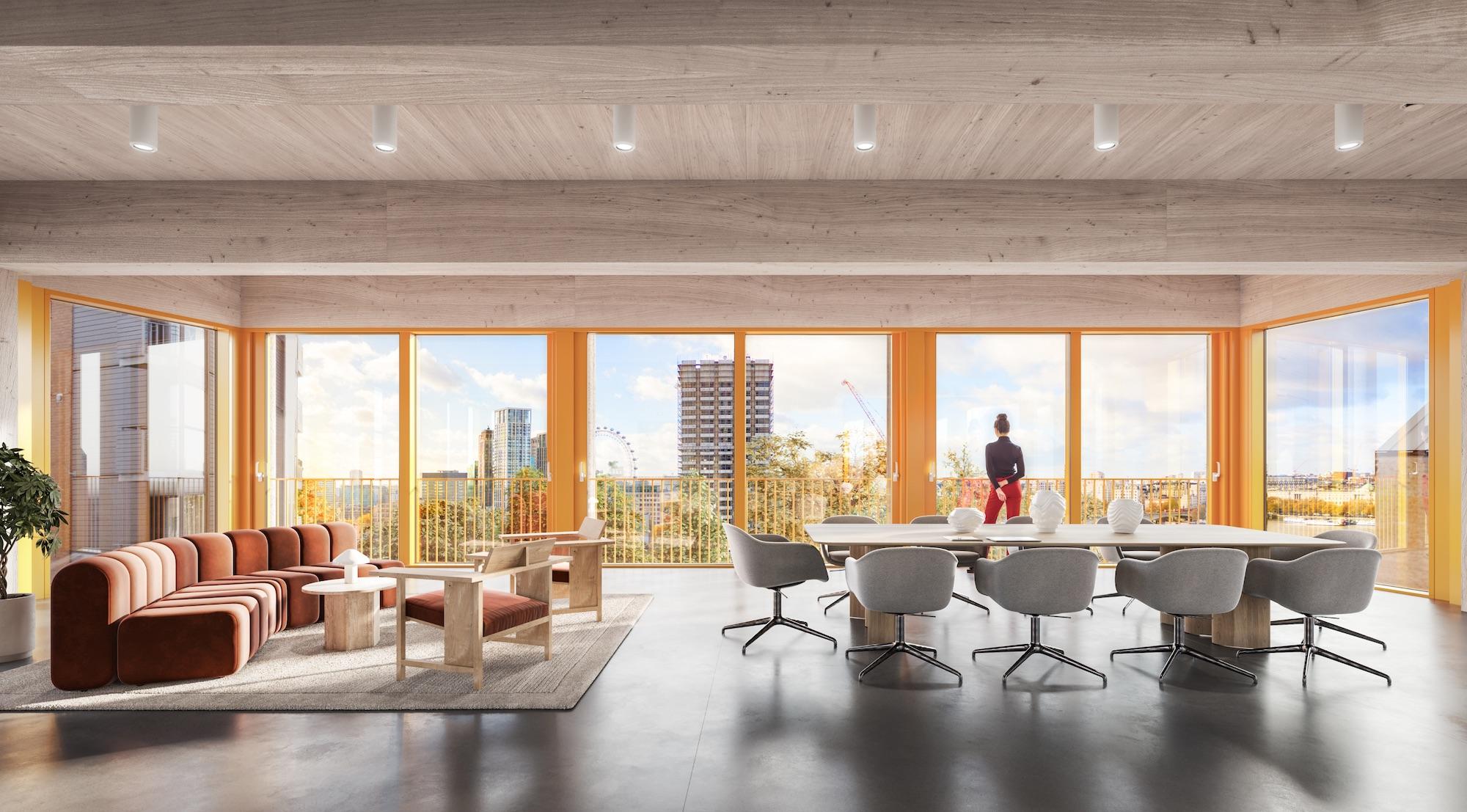 Photo showing London skyline view from the building