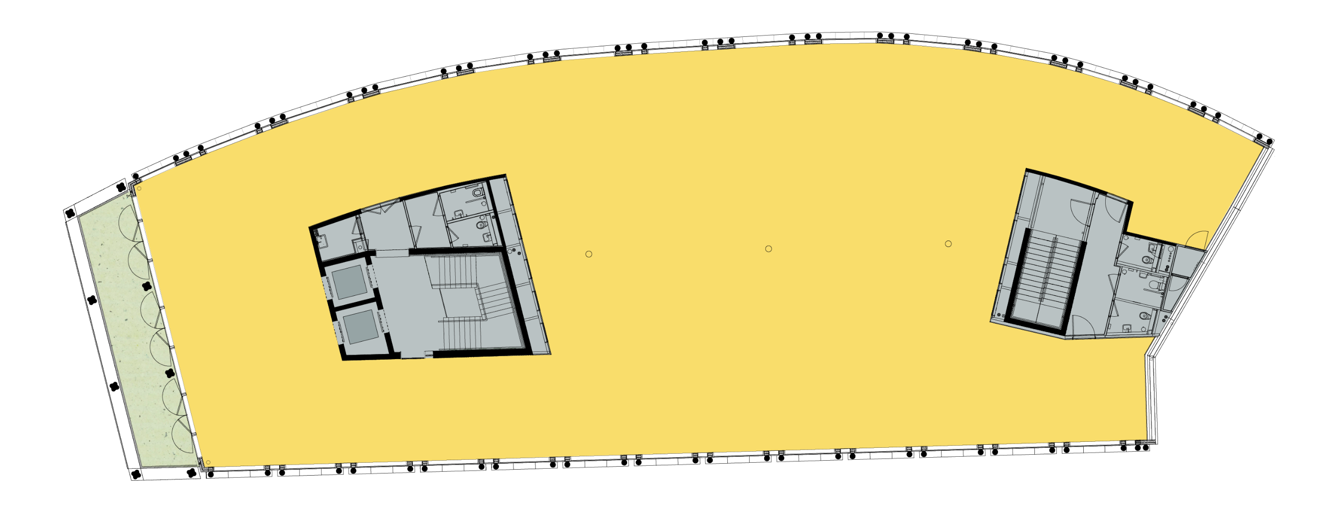 Floor plan of the 1st, 2nd and 3rd floors